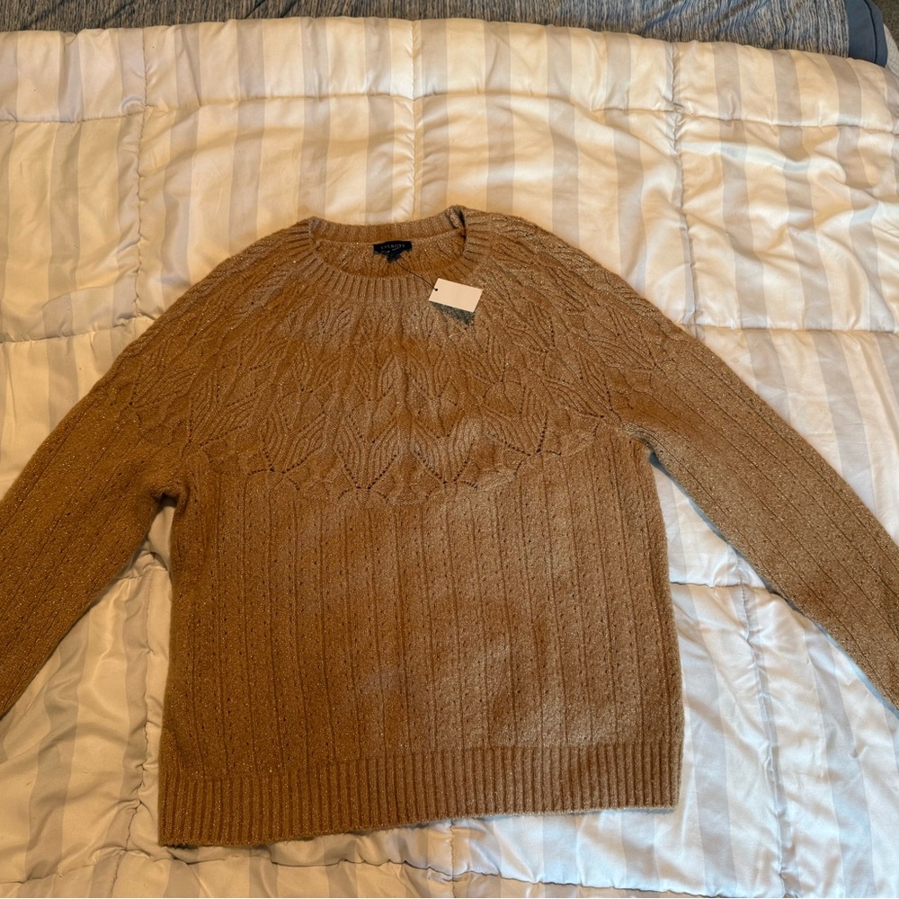 Talbots Women's Brown Crew Neck Sweater